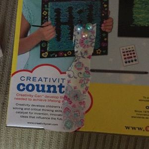 Pretty flower fabric with ombré beads book mark